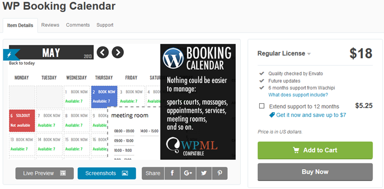 wp booking calendar