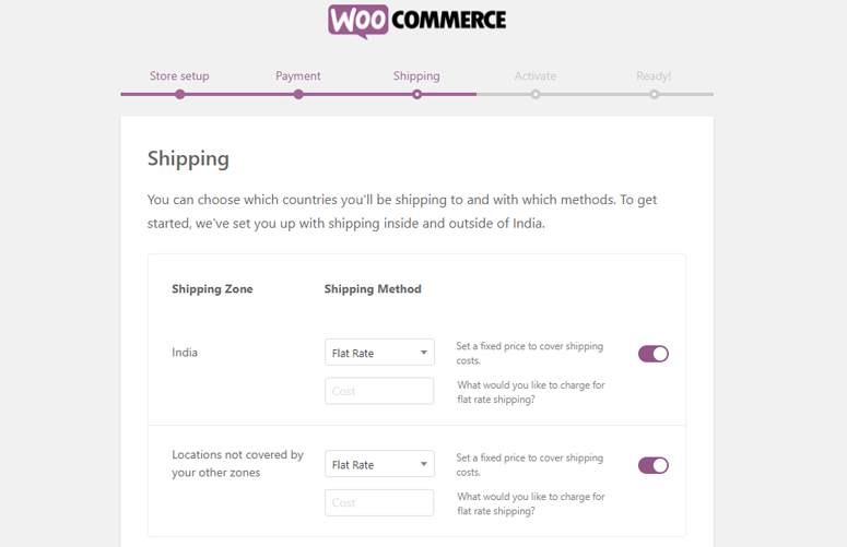 woocommerce shipping