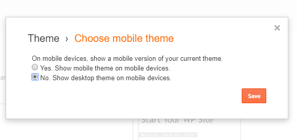 choose mobile theme