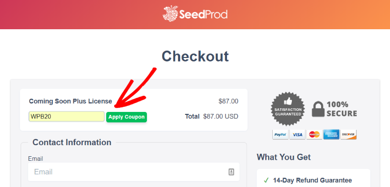 SeedProd discount code