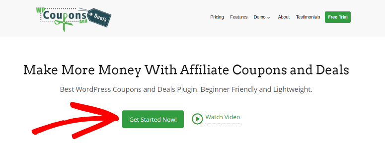 WP Coupons and Deals Get Started