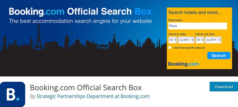 Booking.com search box
