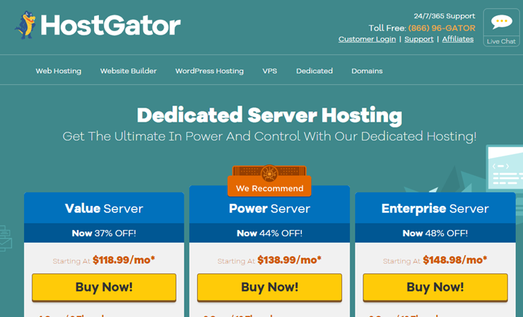 hostgator dedicated hosting review