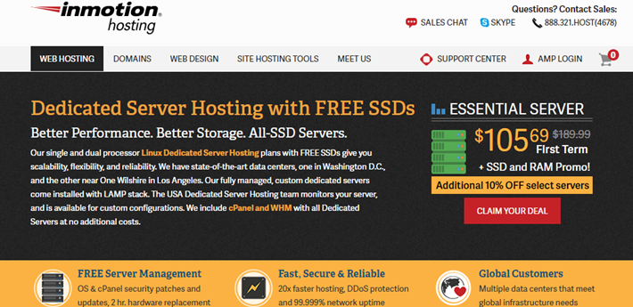 inmotion hosting dedicated server hosting review