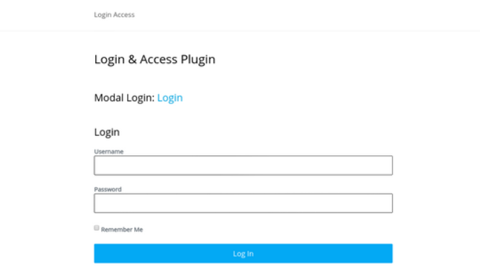 Login & Access wordpress plugin