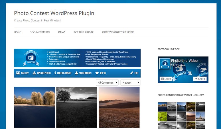 Photo contest WP Plugin, contest plugins, giveaway plugins